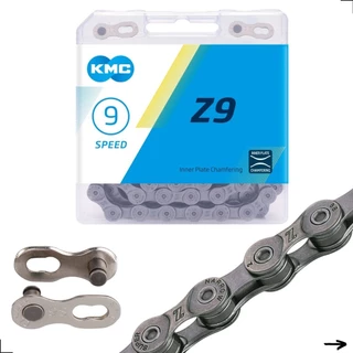 Corrente Kmc Z9 Cinza 116 Elos 9v 18v 27v Mtb Speed Shimano 3x9v 2x9v