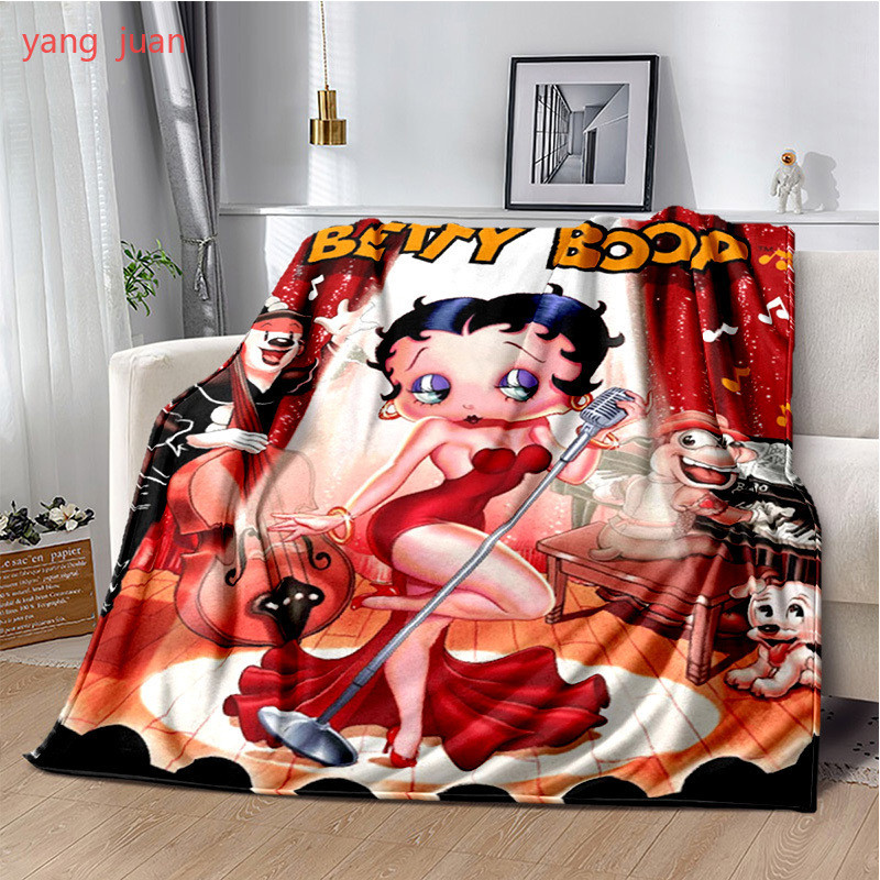 Desenho Animado Betty Boop Blanket Para Camas Caminhada Picnic