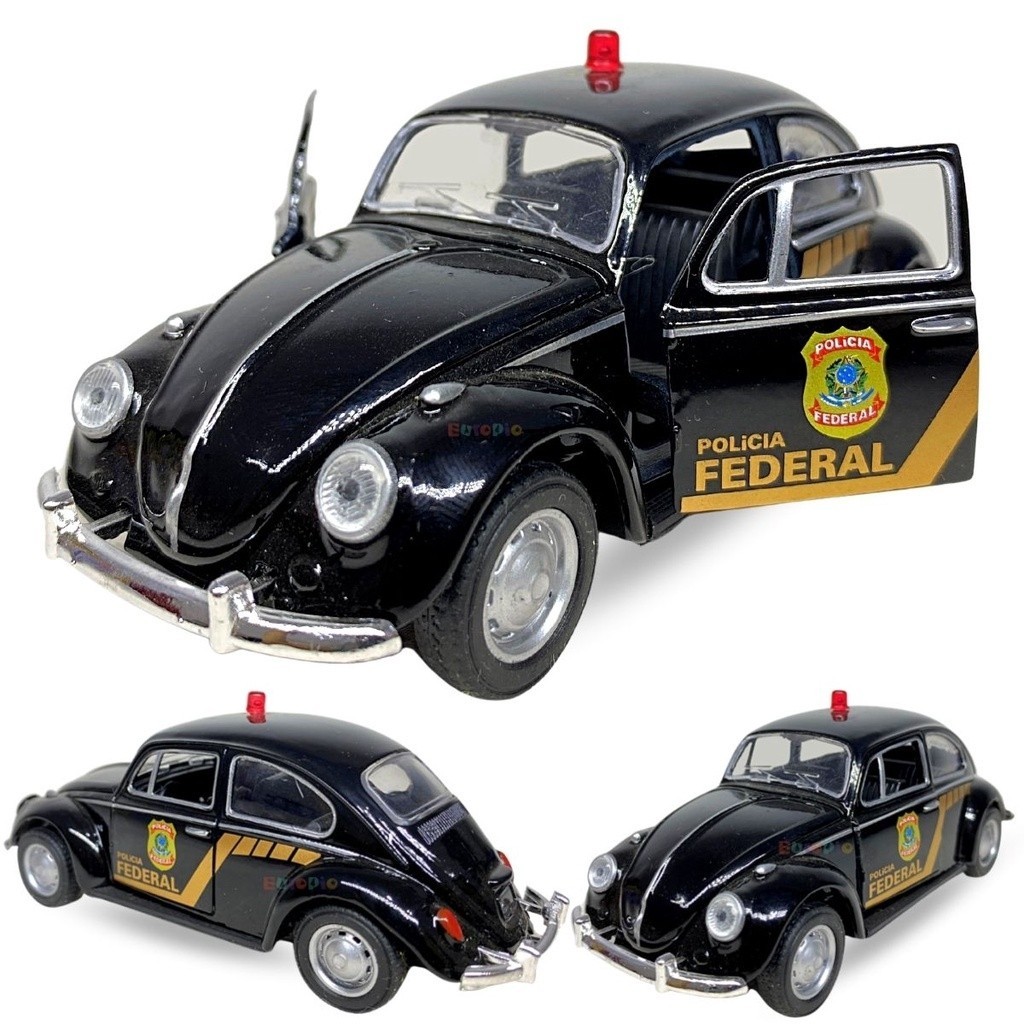 Carrinho De Ferro De colecinador Policia Federal Fusca a ficção para  meninos e meninas | Shopee Brasil