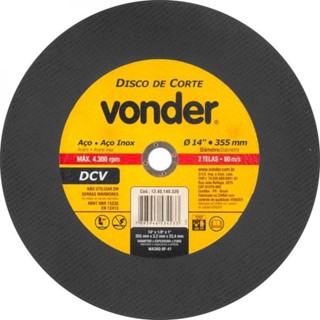 Disco de corte 355 x 3,2 x 25,40 mm - DCV - Vonder