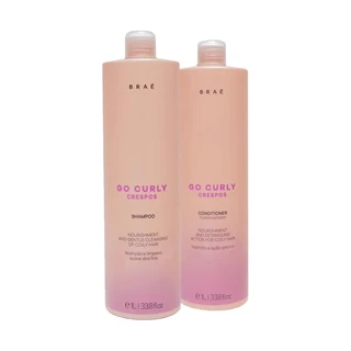 Kit Braé Go Curly Crespos Shampoo 1L, Condicionador 1L