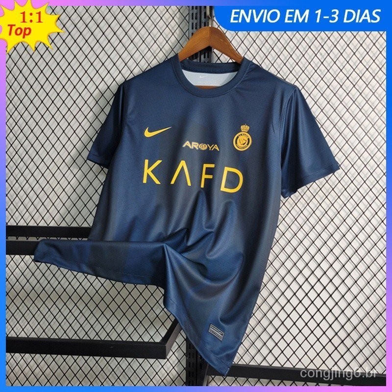 2023/2024 Al Nassr Away II Men's Team Shirt Thai Futebol Versão 1:1 Melhor Qualidade