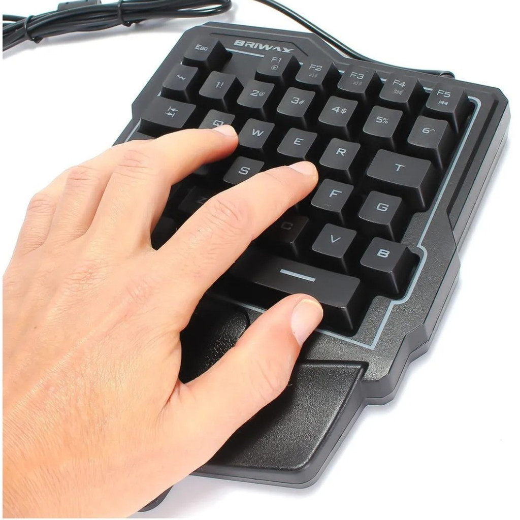 Teclado Semi Mecanico Gamer Single Hand Uma Mão Pc Celular