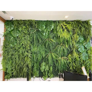 Placa De Jardim Vertical Artificial Pendente e Folhagem