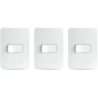 Kit 3 conjunto interruptor simples 10a schneider miluz