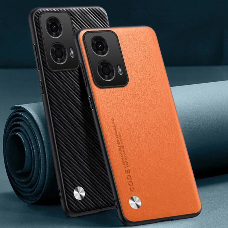 Para Motorola Moto G24 G14 G34 G54 G84 5G Capa De Couro De Luxo Fosco À Prova De Choque PU