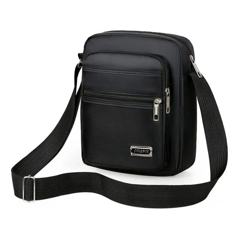 Bolsa De Ombro Masculina Em Nylon Transversais Casual
