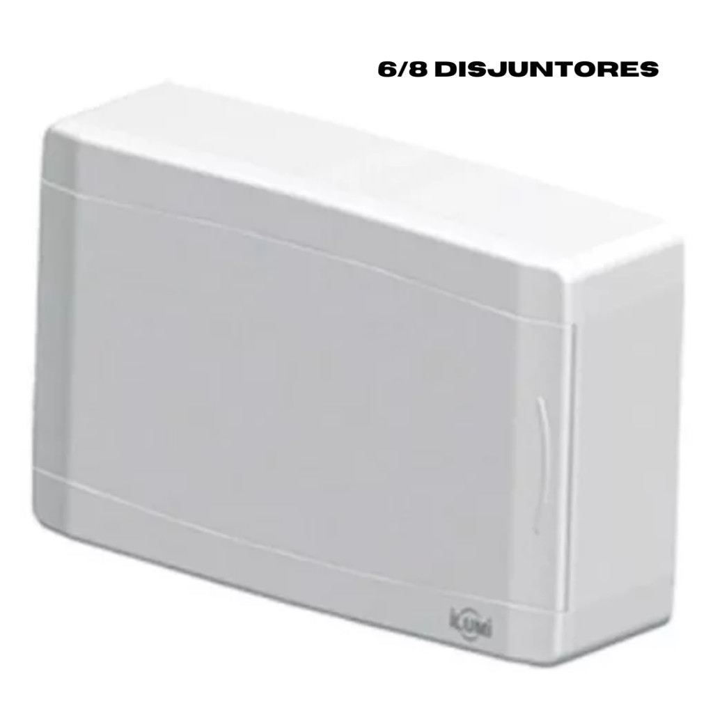 Quadro Caixa Distribuição 6/8 E 12/16 Disjuntores Centrinho Sobrepor ...