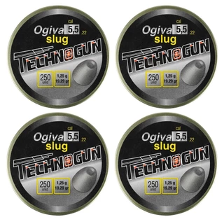 4 Latas de Chumbo Technogun Ogiva Slug 5,5mm