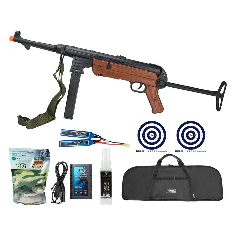 Rifle Sub Metralhadora Airsoft MP40 Full Metal Wood+Kit Pro | Shopee Brasil