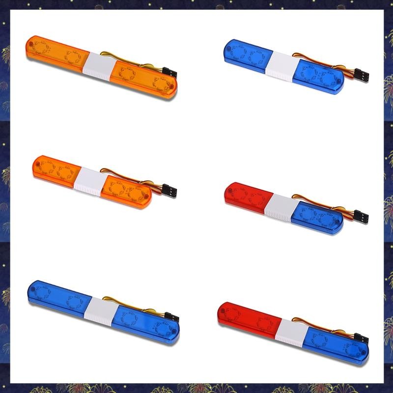 OUKENS Lumière d'alarme Rc, Alarme de Voiture Rc, Flash LED, phares, kit de feu arrière, Simulation Circulaire, lumière LED Super Lumineuse, 13 x 17 mm, Convient pour Les ambulances d'incendie(Bleu