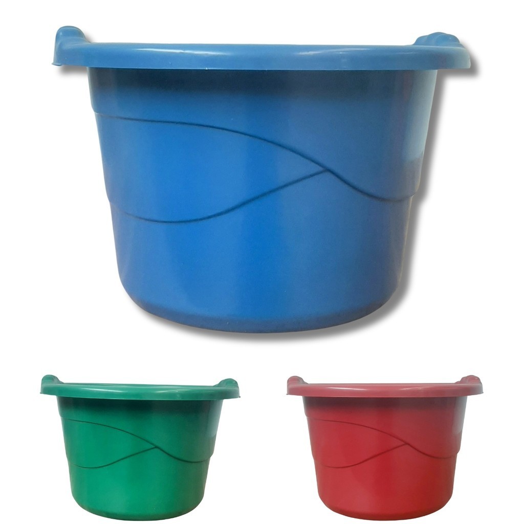 Bacia Tacho Plástico 16 LT com Alças Laterais Kit 3 Unidades