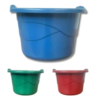 Bacia Tacho Plástico 16 LT com Alças Laterais Kit 3 Unidades