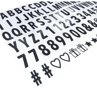 Letras Pretas Para Luminária Letreiro De Cinema Lightbox A4 e A5 em Oferta na Shopee