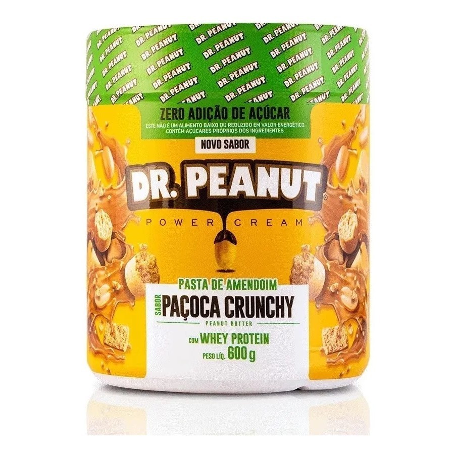 Pasta Amendoim Dr Peanut Whey Protein Paçoca 600g | Shopee Brasil