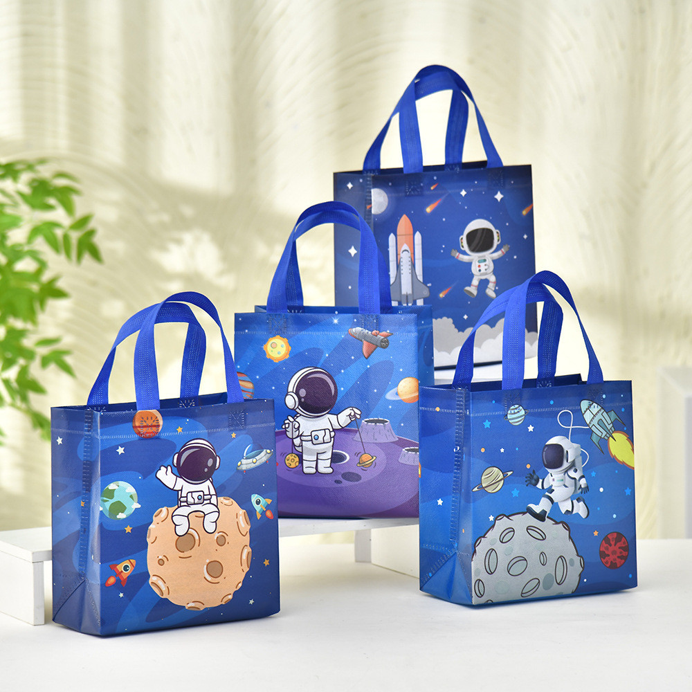 Espaço para desenhos animados Astronauta Astronauta Saco não-tecido Saco para embalagem de astronauta Saco para presente