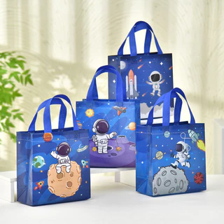 Espaço para desenhos animados Astronauta Astronauta Saco não-tecido Saco para embalagem de astronauta Saco para presente