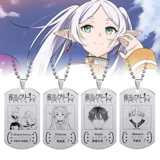Anime Frieren Beyond Journey's End Necklace Himmel Stark Fern Pingente De Aço Inoxidável Casal De Moda Cosplay Acessório
