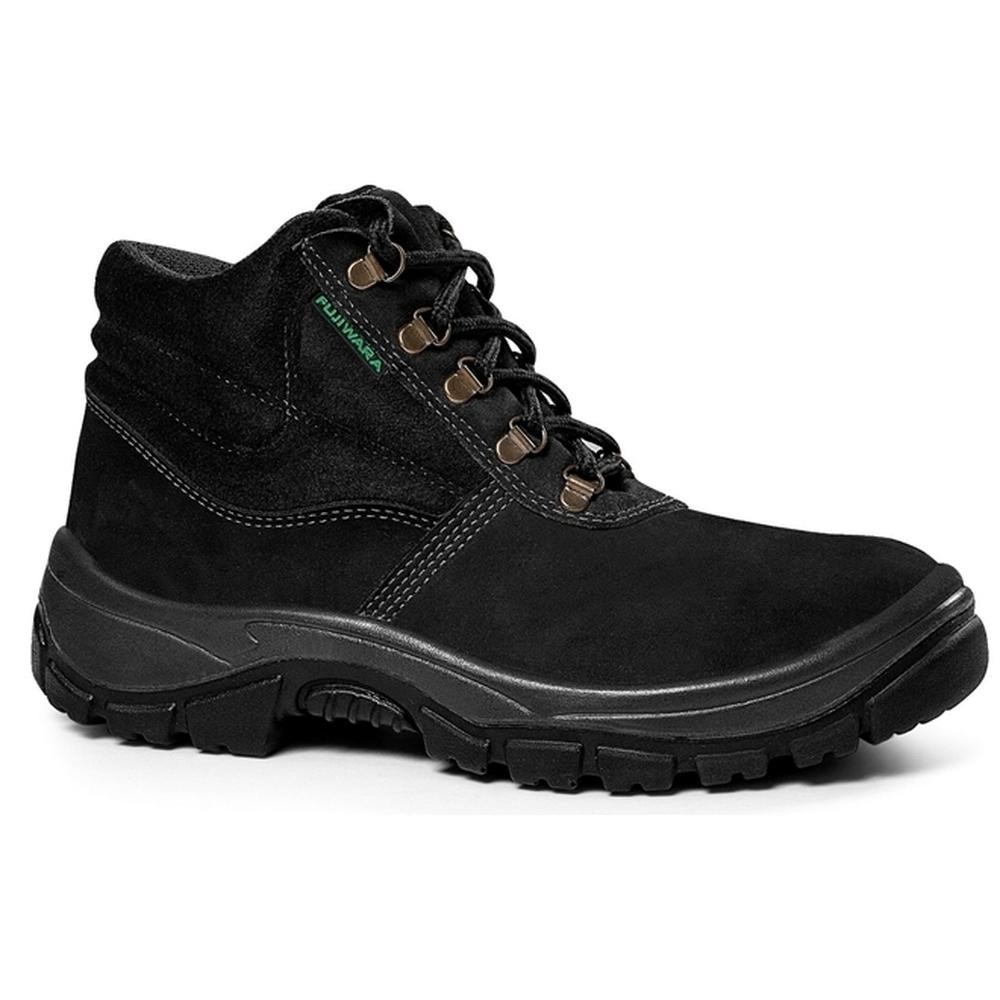 Bota de Segurança Nobuck Fujiwara HXP Preta CA 43698 | Shopee Brasil