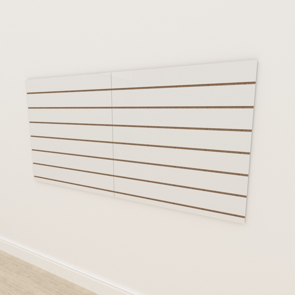 Expositor mdf painel canaletado 90x180 Branco kit painel canelado ...