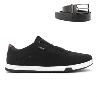 Kit Sapatênis Pegada Element Masculino + Cinto Dupla Face Fivela Masculino 100% Original Com Nota Fiscal e Garantia