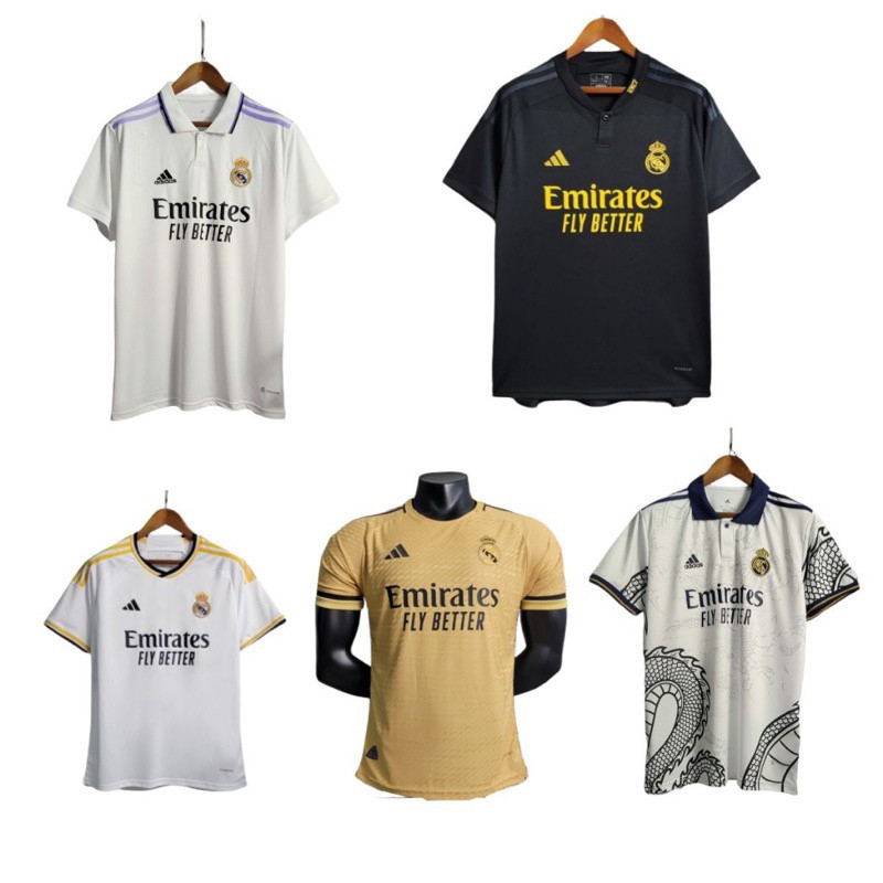 Real Madrid Dragão Preto 22-23 Camisa Da Equipe De Futebol