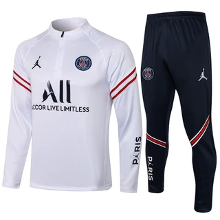 2021/22/23/24 paris saint germain (psg) manga comprida camisa branca de treino de futebol conjunto de alta qualidade s-2xl