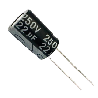 CAPACITOR ELETROLITICO 22X250V - 22UF X 250V - 105º GRAUS