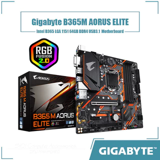 Placa-Mãe Gigabyte B365M AORUS ELITE Intel B365 LGA 1151 64GB DDR4 USB2.0 USB3.1