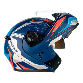 Capacete Peels U-RB2 Ocean Escamoteável Articulado Azul Fosco/Azul Claro