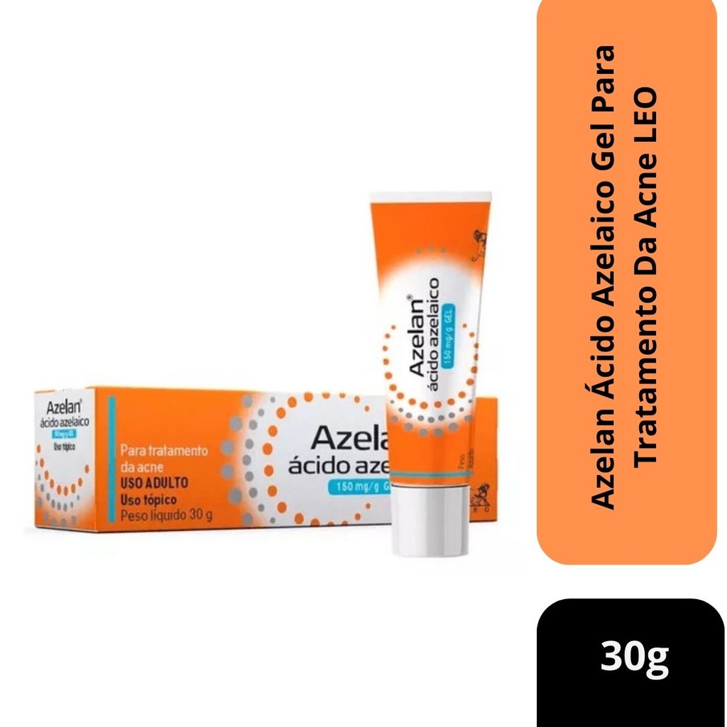 Azelan Ácido Azelaico Gel Para Tratamento Da Acne LEO 30g | Shopee Brasil