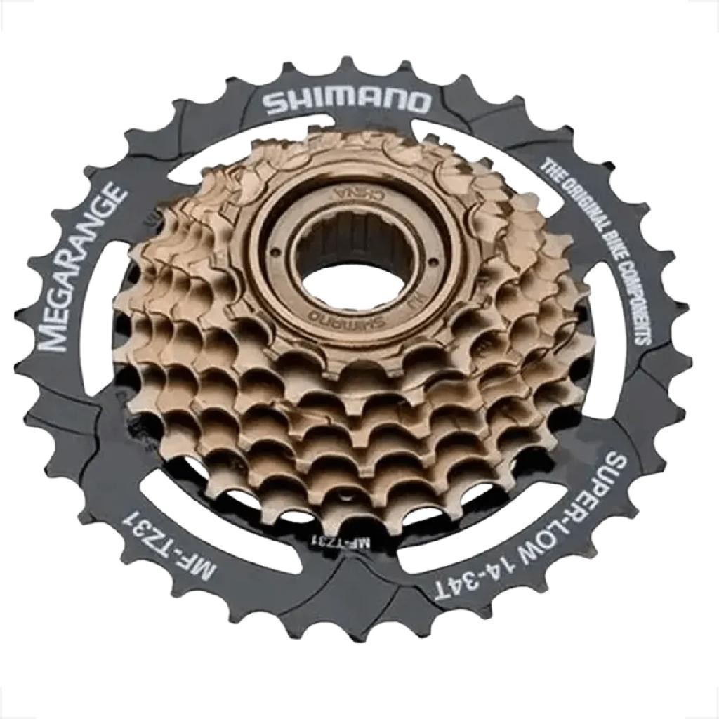 Roue Libre Vélo 6 Vitesses Chrome - Type Megarange 14-34 Dents - Accessoire Cyclisme