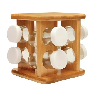 Organizador de Temperos Giratório 9 Peças Keep Bambu OTB100BMB - Ou em Oferta na Shopee