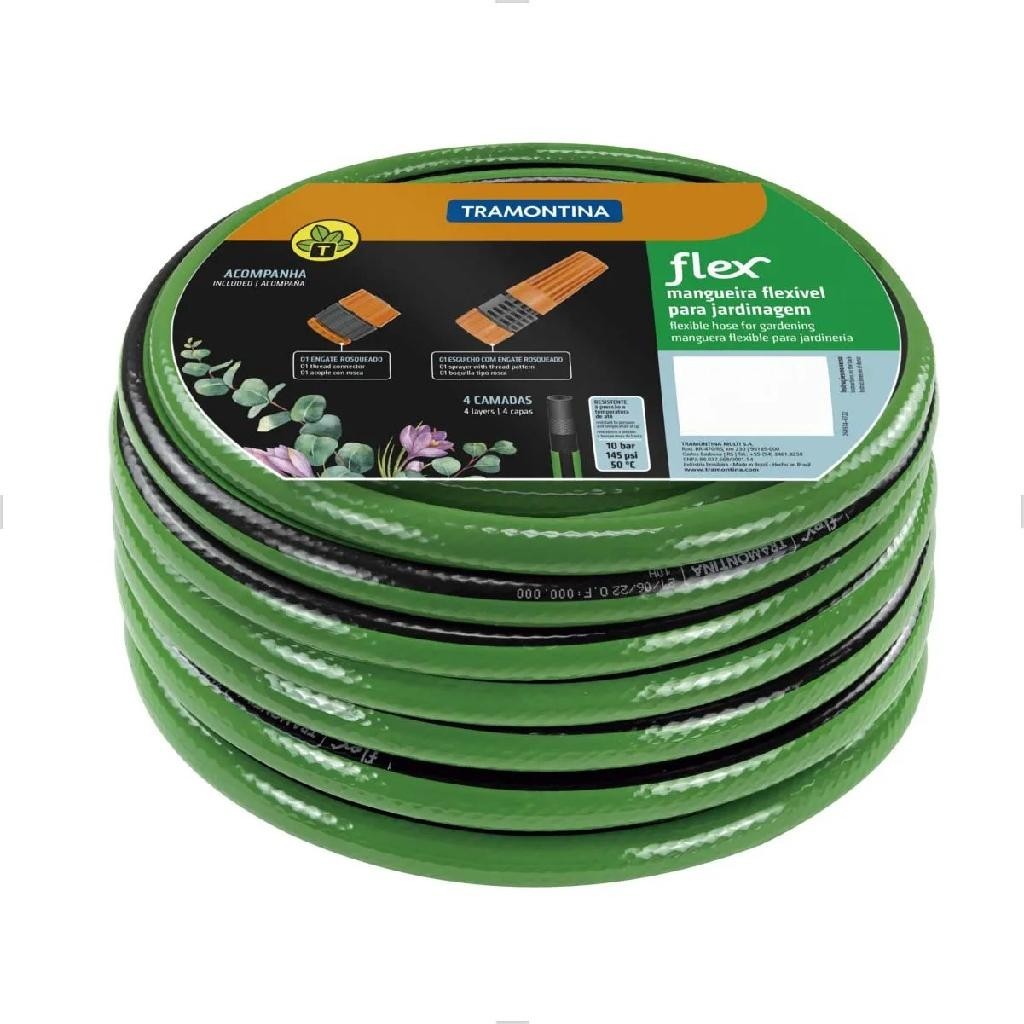 Mangueira Para Jardim Flex 30 Metros 4 Camadas Tramontina