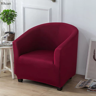 [Rhian] Capa De Sofá Único Clube Capas Para Sala De Estar Elástica Relaxante Protetora De Poltrona Spandex Cor Sólida Home Hotel COD