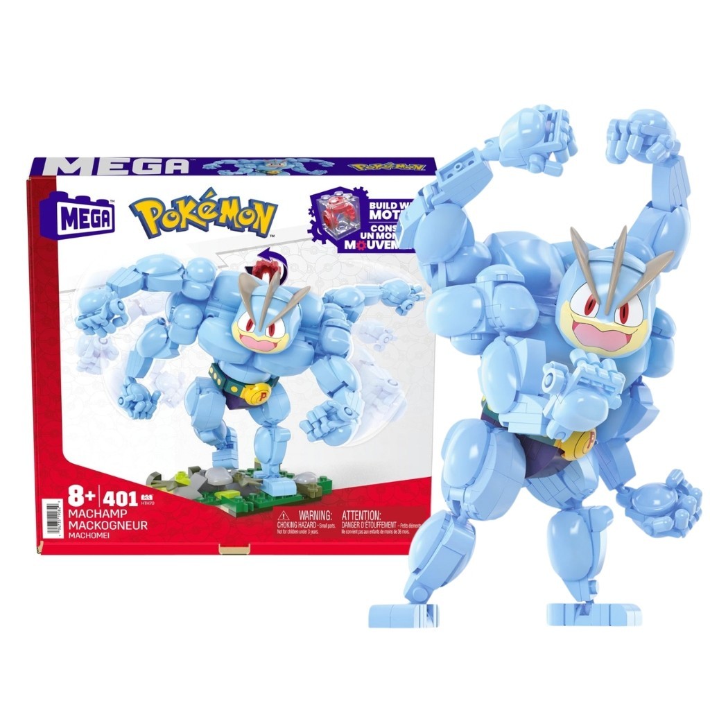 Boneco Mega Machamp Pokémon 401 Peças HTH70 - Mattel | Shopee Brasil