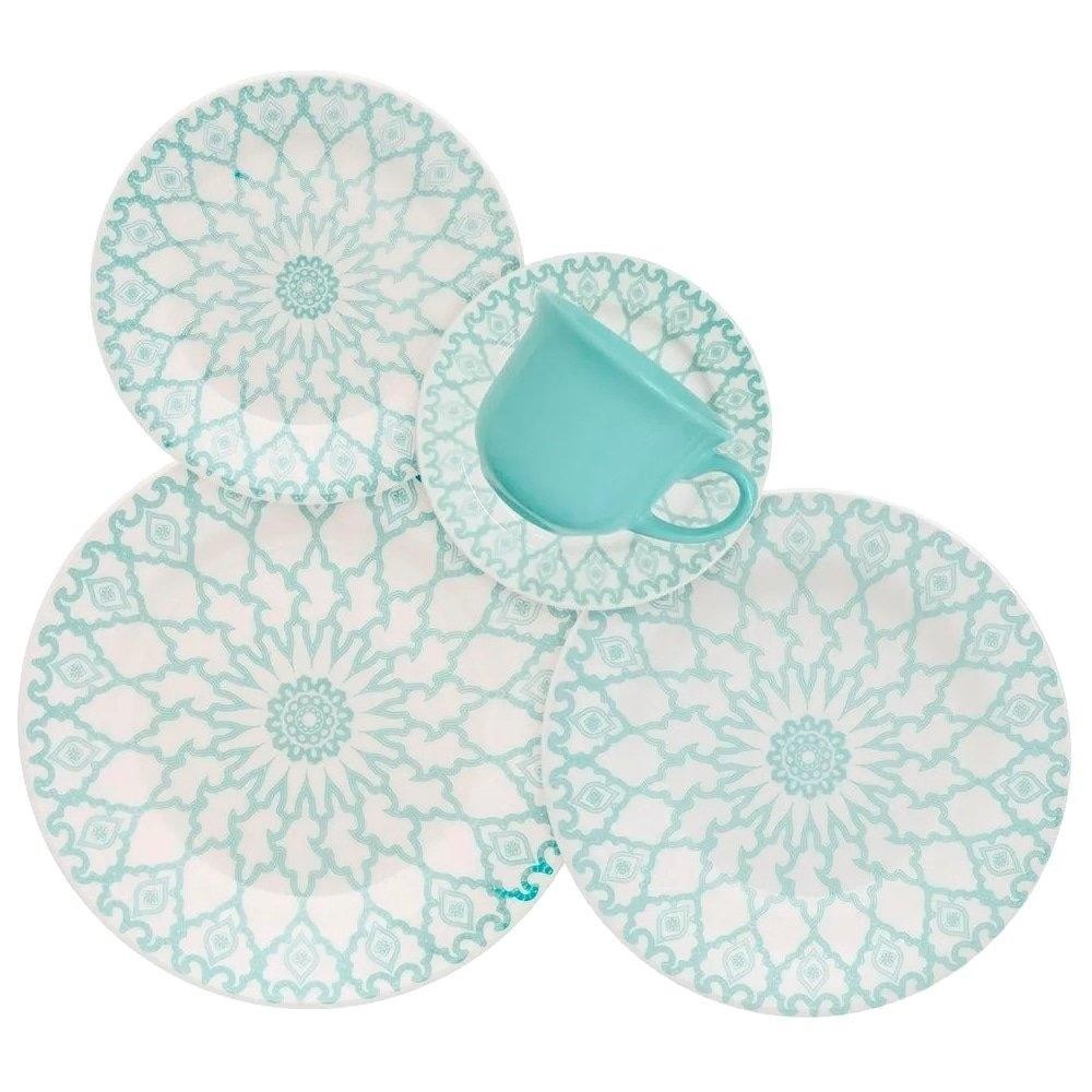 Aparelho de Jantar/Chá Biona Mandala, Cerâmica, 30 Peças
