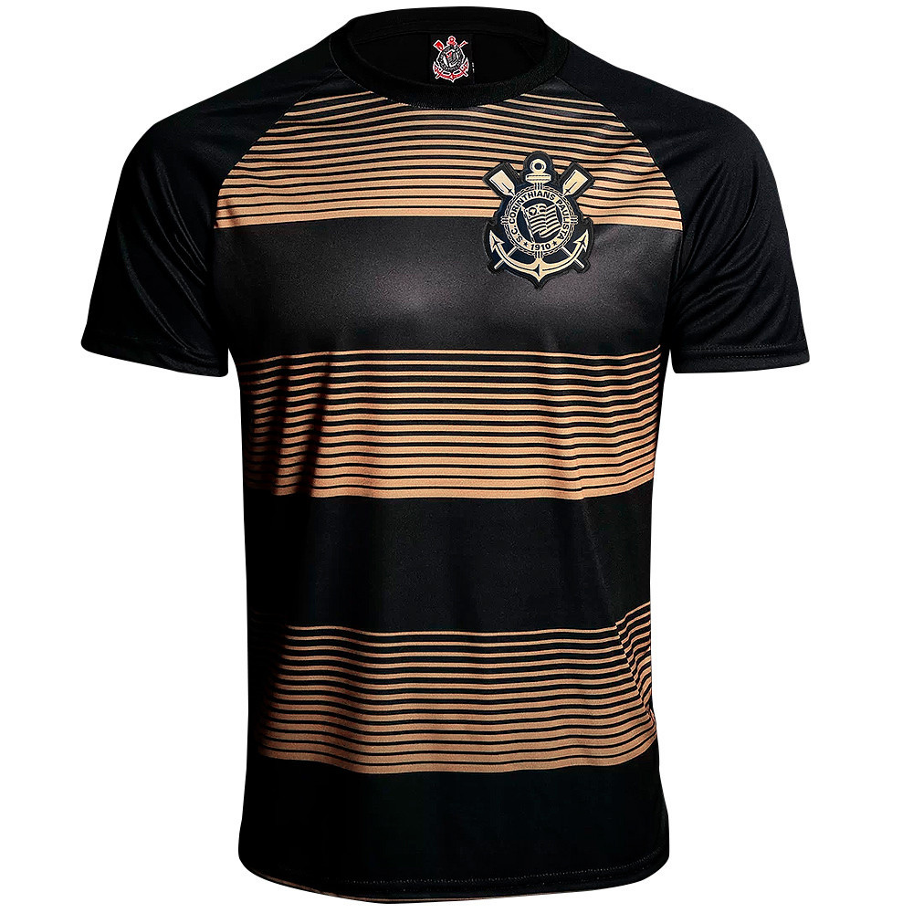Camisa Corinthians Dourada Torcedor Masculina Golden