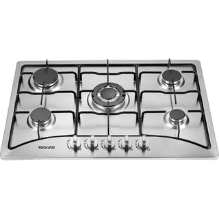 Fogão de Mesa Cooktop 5 Bocas Aço Inox à Gás Suggar FG5135IX Bivolt