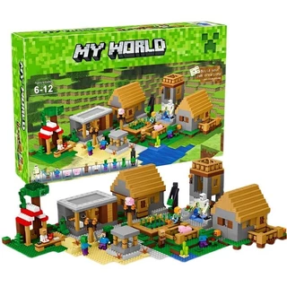 Compatível com Lego Minecraft Series Complete Deluxe Edition Village 21128 Brinquedos de construção para crianças 10531 Anime Anime para crianças Pequenos blocos de construção