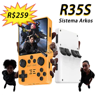 console De Jogos Portátil Retrô R35S , IPS De 3.5 Polegadas , joysticks Duplos , 15.000 , Sistema Arkos