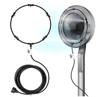 Kit Nebulizacao 8M Nevoa Para Ventilador 5 Bicos P/ Torneira