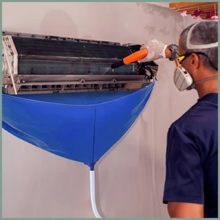 Saco De Limpeza AC Em Forma De Funil Com Tubo De Água Ar Condicionado Montado Na Parede Dust sehbr