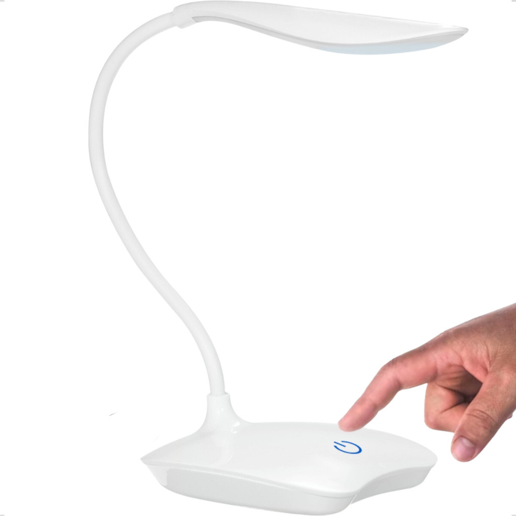 Luminária Articulável de Mesa Led Touch Abajur Cama Recarregável