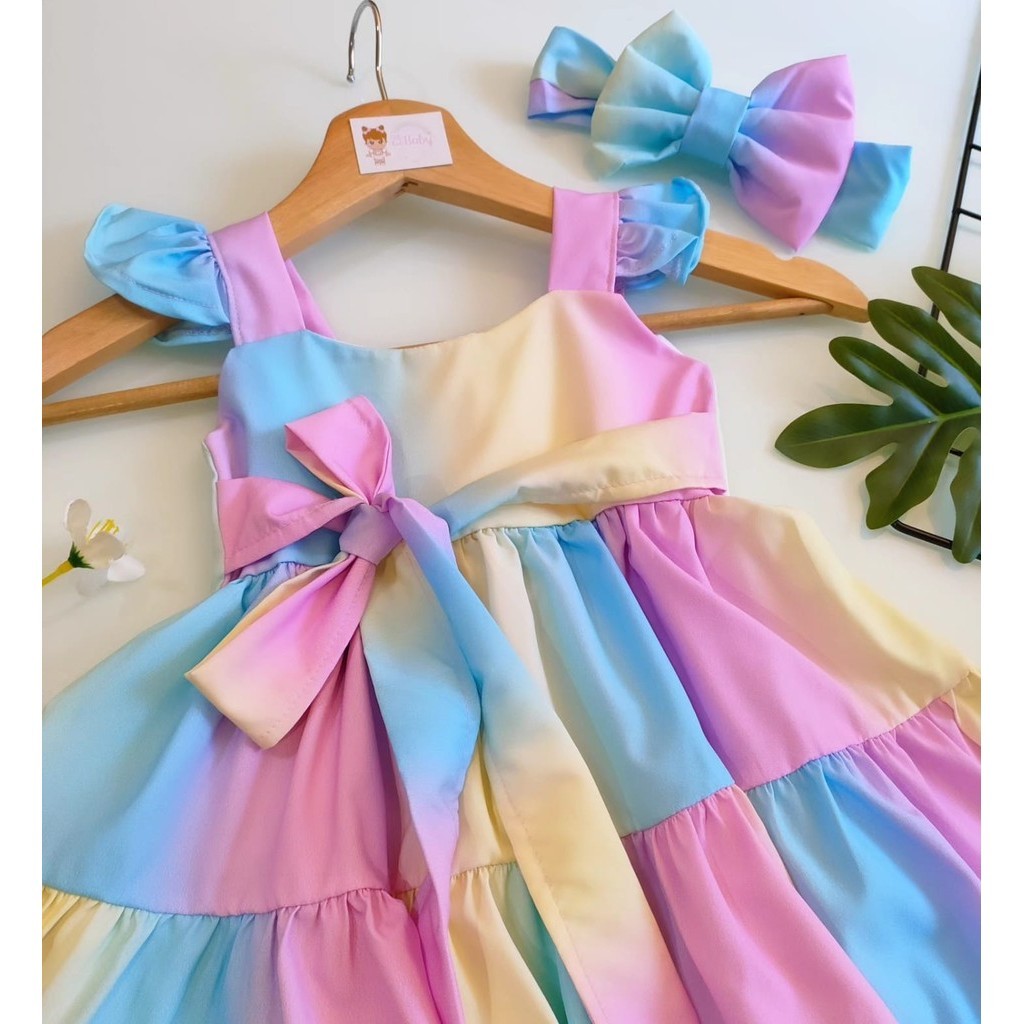 Vestido Tie Dye de 1 ao 6 anos candy