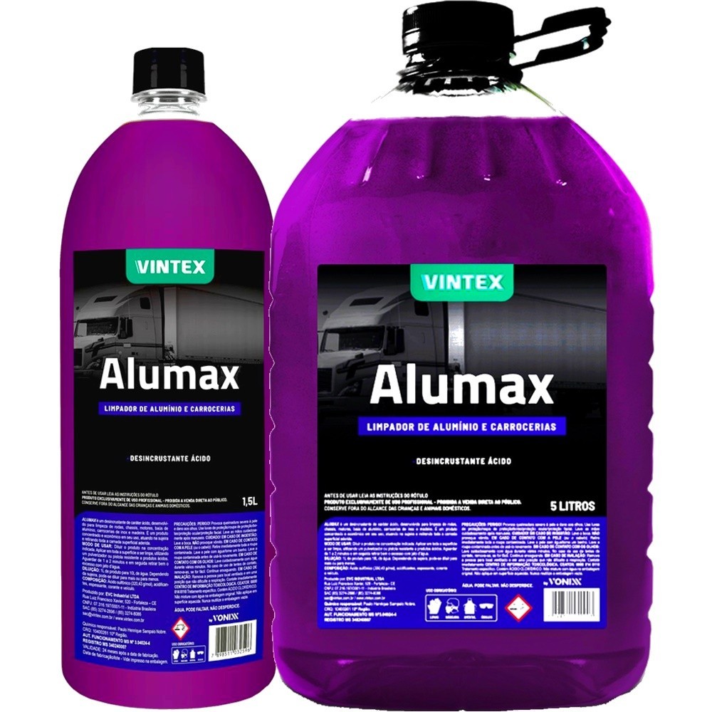Desencrustante Alumax Vintex Remoção Sujeira Pesada Limpador Automotivo Geral Desengraxante