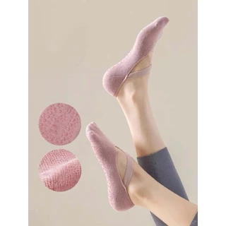Kit2 ,3,6 PARES Meia Pilates Algodão Feminina Com Antiderrapante Colorida Adulto Lisa YOGA
