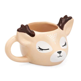 Caneca 3D Rena de Natal Cerâmica 200ml Broglio