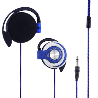 FebT_ Universal 3.5mm Plug Wired Clip On Ear Fone De Ouvido Esportivo Baixo Pesado