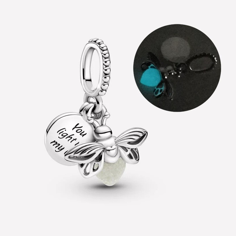 S925 Pingente De Prata Berloque Brilhante Em Braceletes PAN Dark Fits Fashion Female Gift DIY Jewelry